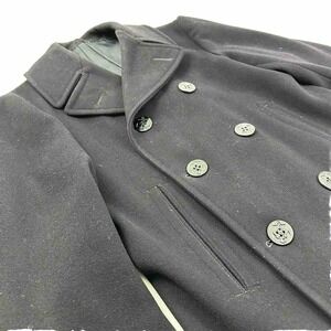 VTG 1960's US Navy Blue Soft Thick‎ Wool Peacoat 36 Military Pristine Condition